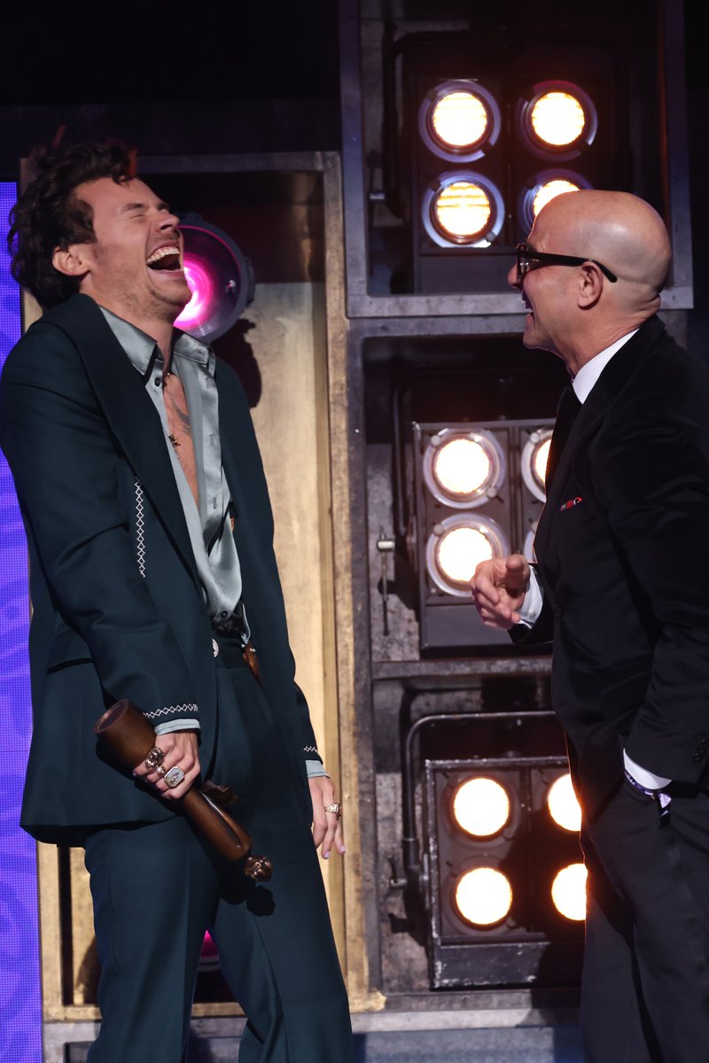 hsdaily's tweet photo. Harry and Stanley Tucci at the 2023 #BRITs in London, England - February 11 https://t.co/bgfah0SDeL