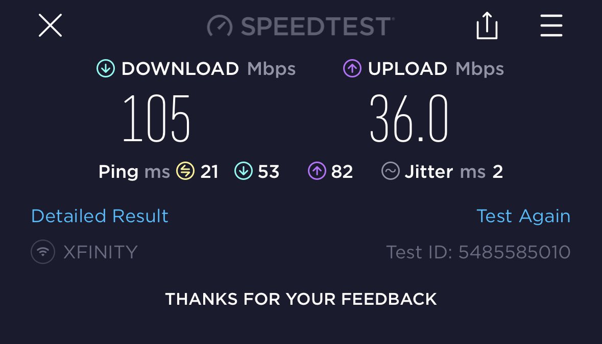 regularpaisan's tweet photo. @Xfinity @XfinitySupport @comcast but I pay for 200 mbps? 🧐 https://t.co/ZDU4gbP68g