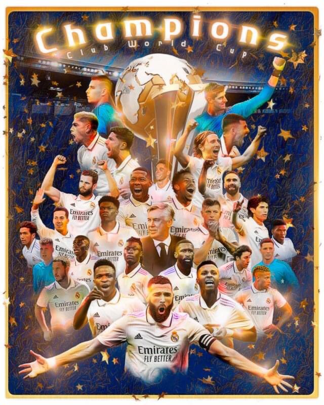 cagf13's tweet photo. 🏆🏆Campeones del Mundo de Clubes⚪️⚪️

..que no es el “rollo” de que se haya quedado buena noche, que nooo..

Que es que es otro título para la “saca”, del mejor CLUB del MUNDO🌍🏆

#YNadaMas #HalaMadrid https://t.co/PWMifMCvhU