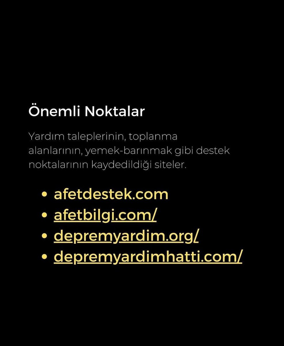 Depremde #dijital akıcılık için kullanılabilecek yardım destek kanalları 

#Turkey #deprem #earthquake #earthquakeinturkey #Türkiye #Afet
