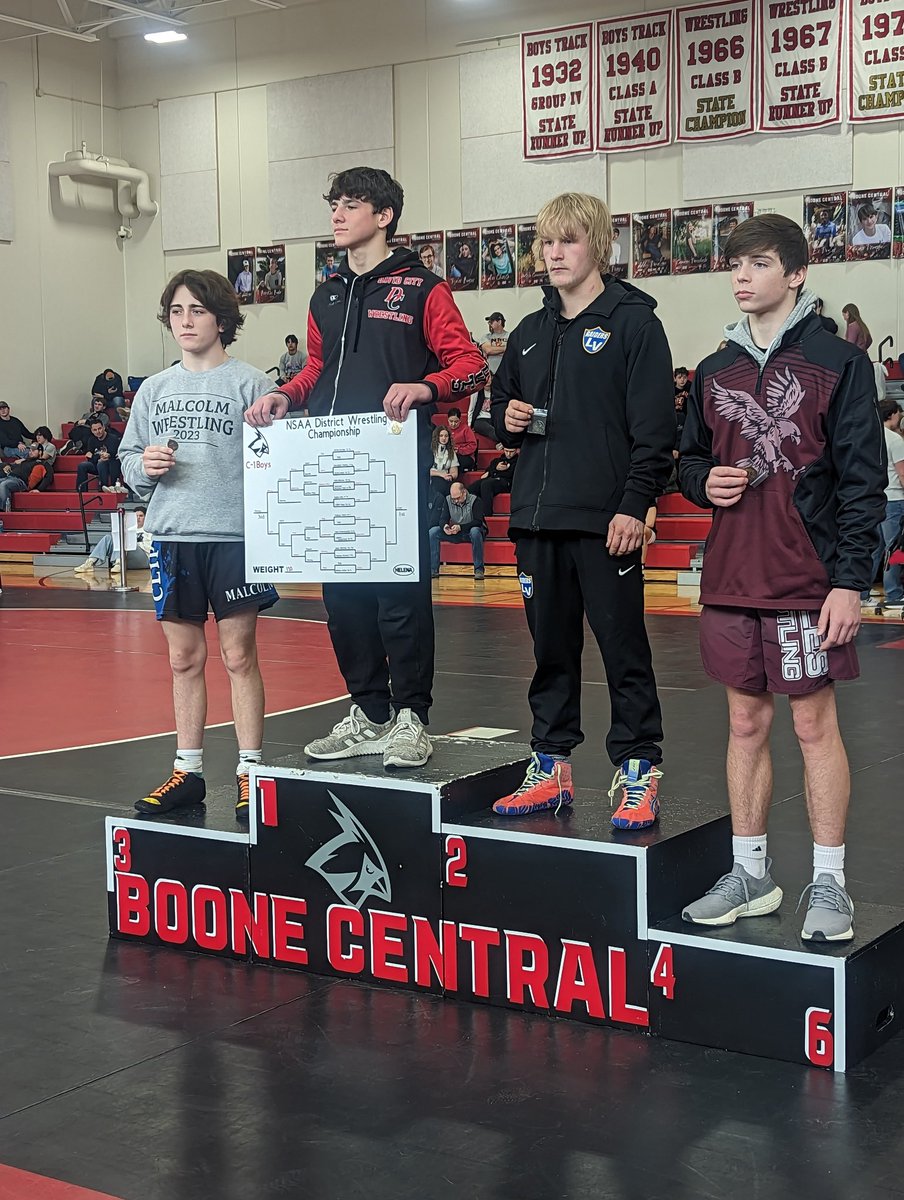 MHSgrapplers's tweet photo. These 4 Clippers have earned the chance to compete for an NSAA State Championship next week! Josh S 🏅4th, Cody B and Zane Z 🥉, and district CHAMP Bricen W!! 🥇 #malcolmclippers #betherat #outworkeveryone https://t.co/FSgN8q5fmG