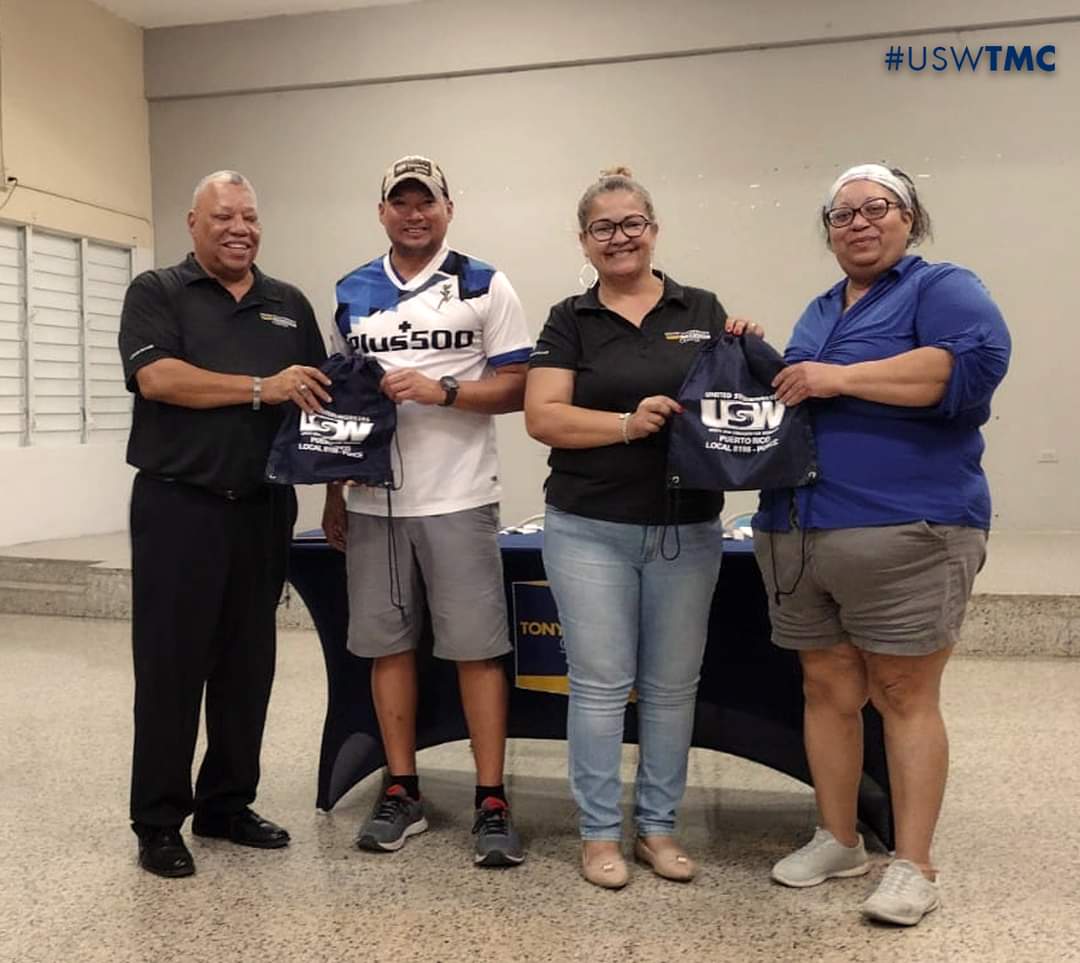 Mayra4714's tweet photo. Our worker-trainers from Ponce, Puerto Rico, Samuel Nazario and Mayra Rivera, represented by #USW Local Union 4-8198, are starting off the new year by continuing their incredible training outreach to local union members and surrounding communities. https://t.co/7AiwCRoeBM