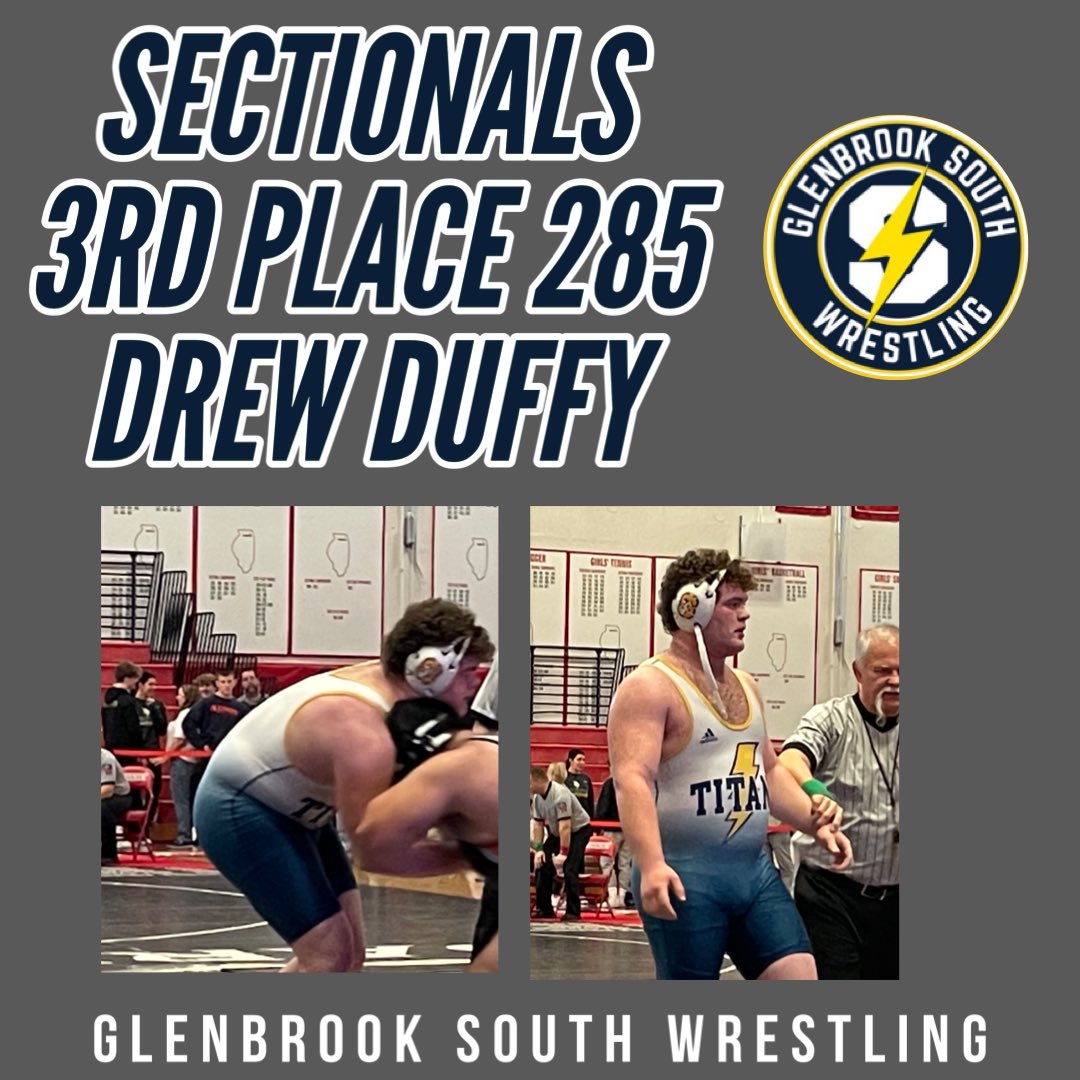 Congrats to senior Drew Duffy who wins 5-2 in double overtime to take 3rd place @gbswrestling