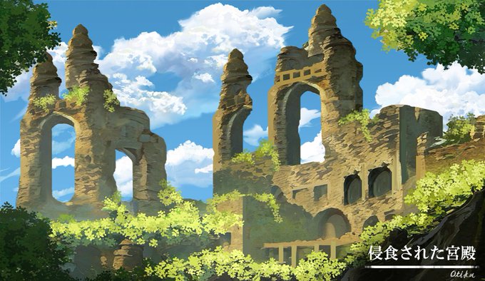 ファンタジー背景のtwitterイラスト検索結果