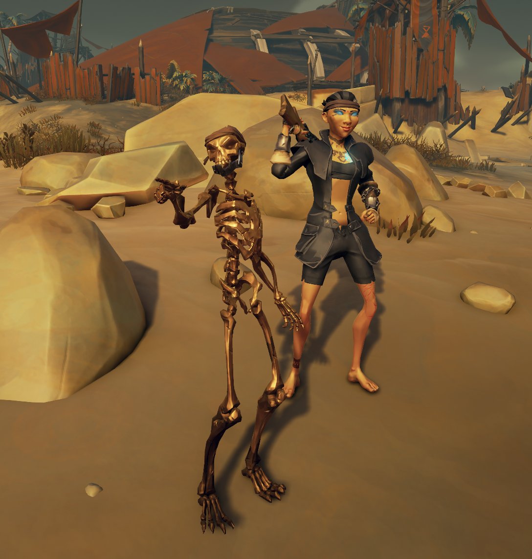 after a long very painful and awesome times WE FINALLY DID IT GOLD SKELLY CURSE @SeaOfThieves #BeMorePirate 1000 BABY!