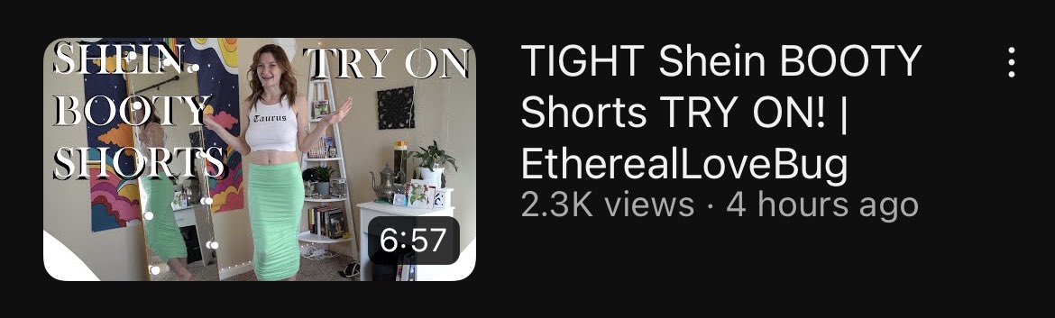 EtherealLoveBug OnlyFans on Twitter: "TIGHT Shein BOOTY Shorts TRY ON