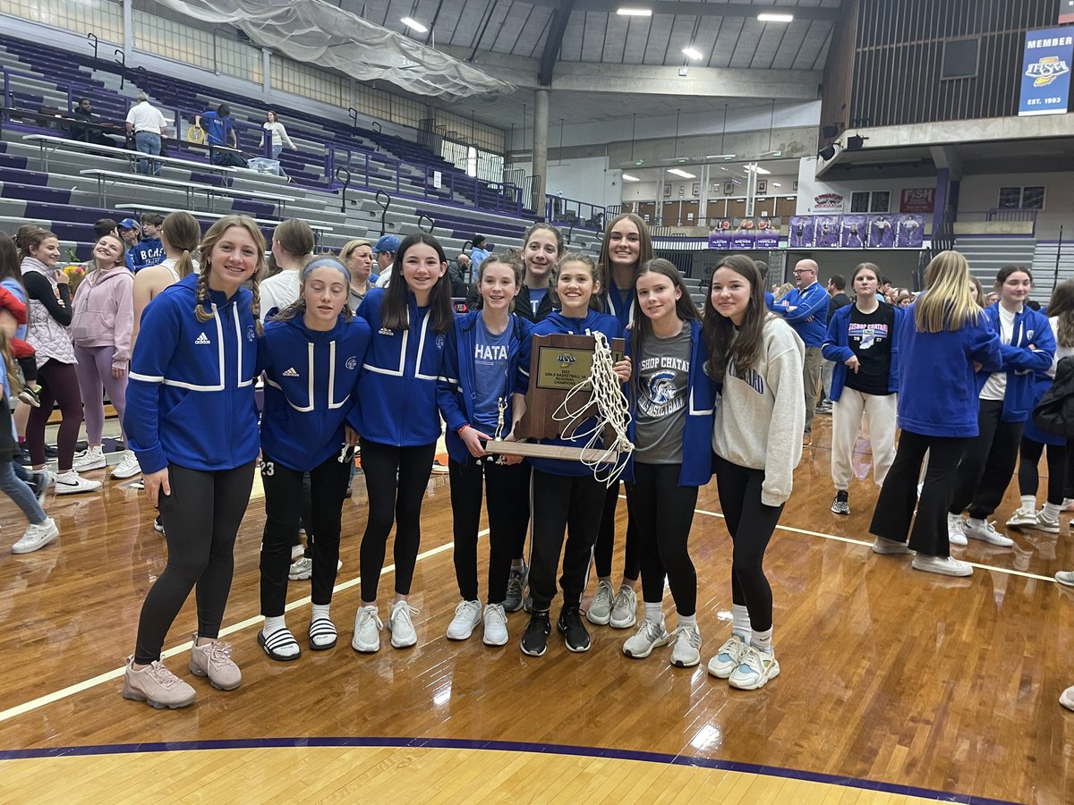 Congrats to the Bishop Chatard girls basketball team for winning regionals today!  Four Kingers in the line up and four Kingers present as ball girls!  #TigerforLife #FutureTrojans