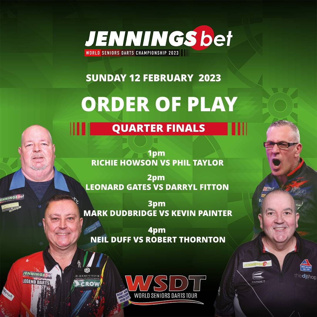 World Seniors Darts on Twitter "QuarterFinals 🎯 The last 8 of the 2023 jenningsbetinfo World
