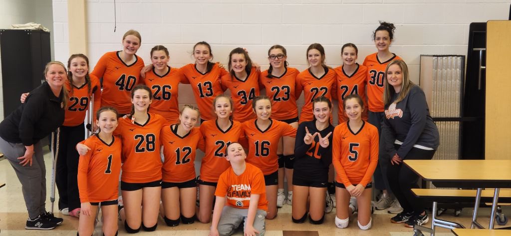 Congratulations to our a Unit 5 jr. high volleyball players for a great showing at Intercity today. Kingsley took the 8th grade championship and Chiddix won the 7th grade title. #unit5pride