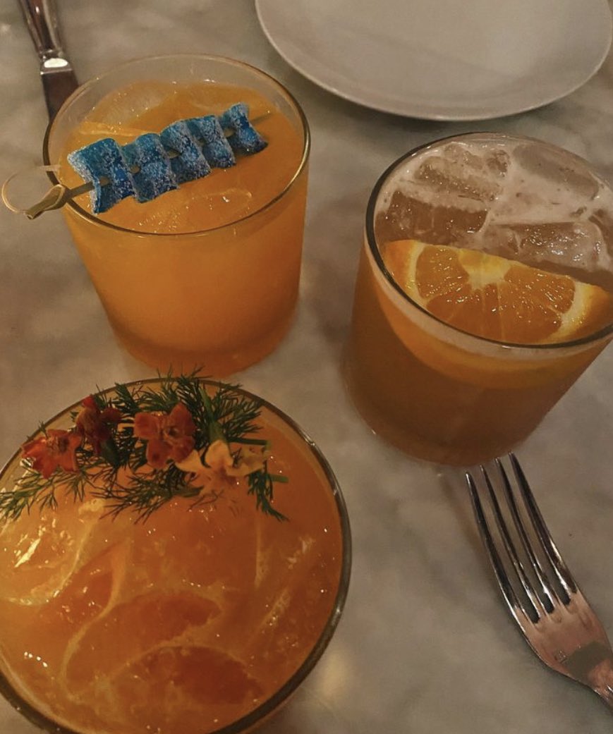 chasingnora's tweet image. Fancy drinks last night @olivetta_la