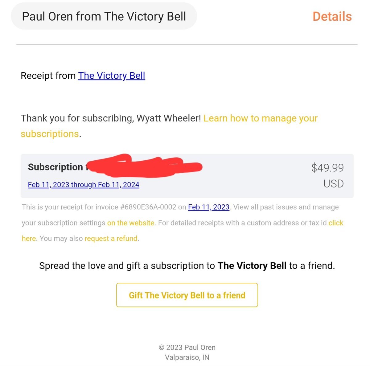 Year 2, baby.

Support @TVBOren by subscribing to The Victory Bell. thevictorybell.com