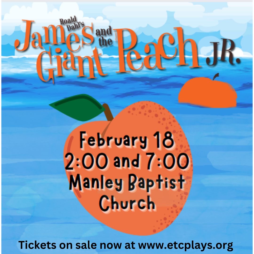 ETCplays's tweet photo. Tickets for James and the Giant Peach Jr  are on sale now at https://t.co/GZANxNgpZM or they can be purchased at the door! You don’t want to miss this show! https://t.co/HiJdPMBxWY