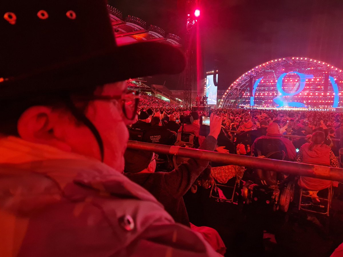 desmonddaly's tweet photo. @garthbrooks Sept 9th Croke Park. My mum is in top form seeing her hero. Twice in 94, Three times in 97, and opening night in 2022. She made it through ill health. She sadly passed away 2nd Feb 2023. I'm so happy I got to share thisbnight with her. THANK YOU GARTH ❤️🇮🇪❤️🇮🇪 https://t.co/MH4KG9LS0T