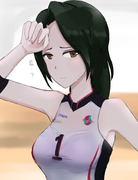 空調の効きが悪い体育館での試合で何故かいつもより多いギャラリーが盛り上がってる気がする薫子さん#アリスギアお絵かき 