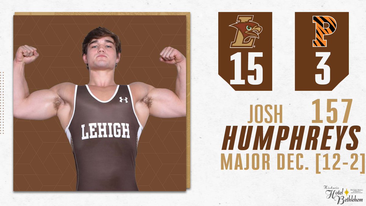 Lehigh Wrestling on Twitter "Josh Humphreys moves to 120 on the