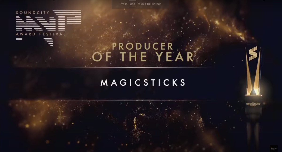bellanaija's tweet photo. #Magicsticks wins “Producer Of The Year” award at #SoundcityMVPAwards #SMVP2023 https://t.co/nr9viwQNgs