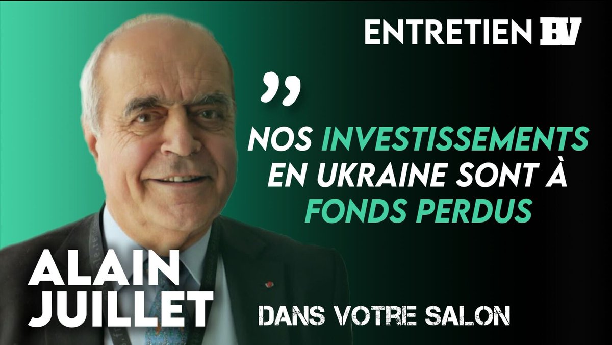 [L'invité] Alain Juillet : « Nos investissements en Ukraine sont à fonds perdus » - #GuerreenUkraine #AlainJuillet
bvoltaire.fr/linvite-alain-…