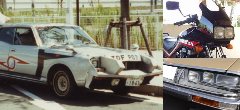 #あなたの車のコンセプトは 
PO-7
1980年代
当時標準仕様のPOINTER PO-1(フルサイズアメ車ベース)はデカすぎるので 幅を狭くした日本仕様をプリンス自動車が開発した。

ヘッドランプは CBX750,フォグランプはシトロエンSMチックなCIEBIE トラパーズを使用、リアコンビランプは810ブルーバード用 
