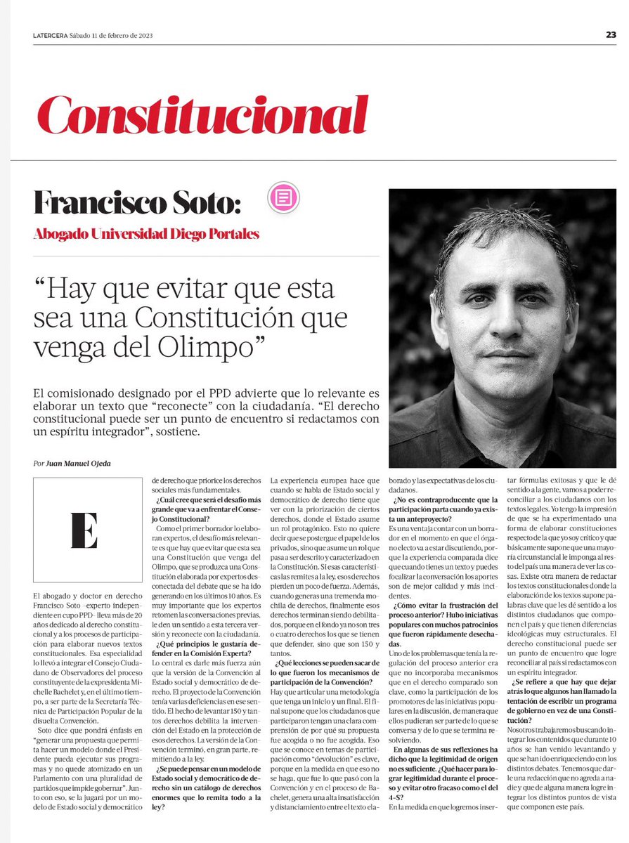fsotobarrientos's tweet photo. Entrevista en la tercera de hoy… https://t.co/IMz8f6f8kw
