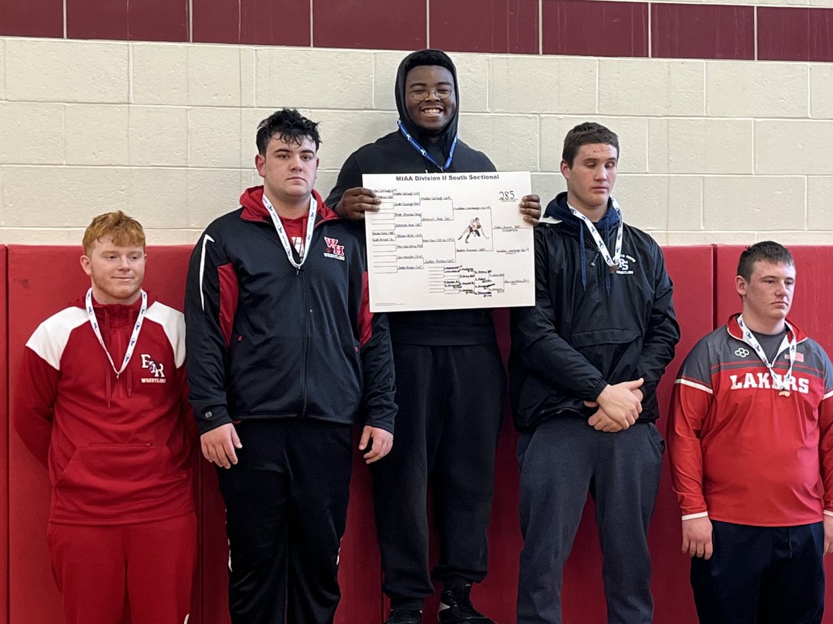 Our second champion is Senior Captain and Heavyweight Jaden Hinton (<a href="/JadenHinton05/">Jaden Hinton ‘27</a>). He had two first period pins before a 5-0 win in the finals. He runs his record to 12-0 on the season !