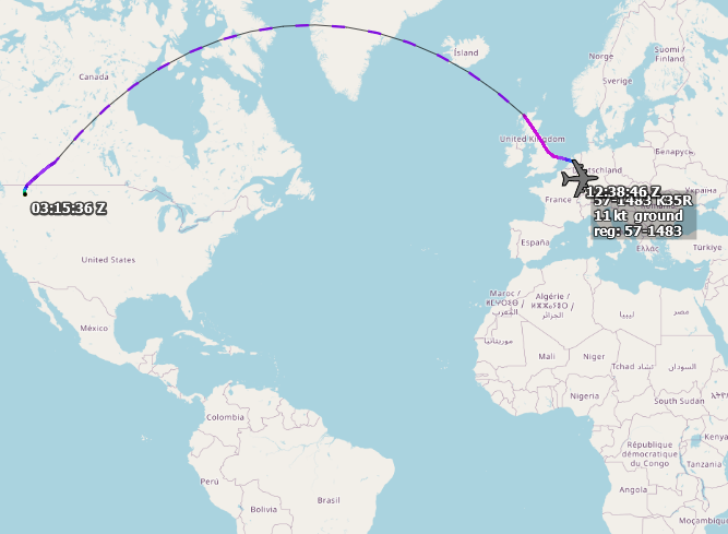 SirListenalot's tweet photo. I'm sure @flightradar24 knows why it shows #BART20 as #LAGR683 (a flight that took place on Oct21 2022 ! ). FR24 also shows #RCH558 (Fairchild - Spangdahlem) on Feb09 as LAGR683. Am I the first/only one to find out that they mess around with data? https://t.co/NkVzmVLObn