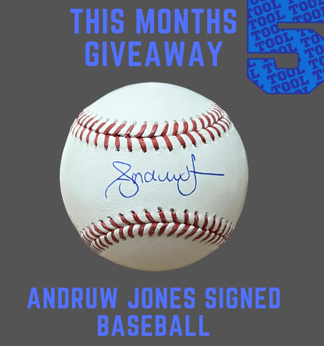 5ToolSignings's tweet photo. This months #FiveToolSigningsDay giveaway is a Andruw Jones signed baseball!

You have from 2/5-2/12 to enter.
You can receive:
20 entries by following 
20 entries for purchasing 
10 for retweet
and 5 for a retweet
10 per person you tag https://t.co/qWKsfiCBqM