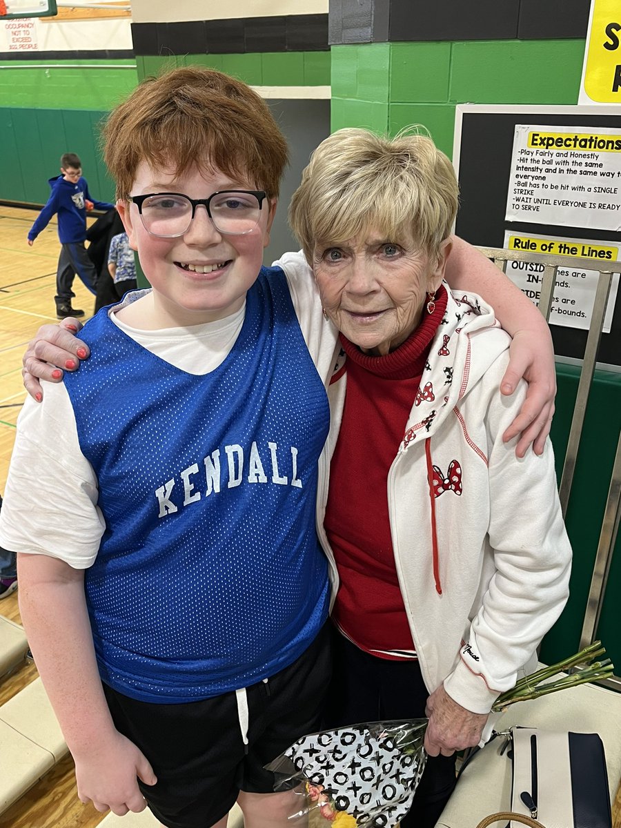 Great Grandma came to support her favorite 🏀 player today!