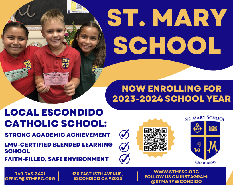 Now enrolling for 2023-2024 school year. Visit stmesc.org for more info #stmesc #stmesc2023 #sdcatholicschools #catholicschool