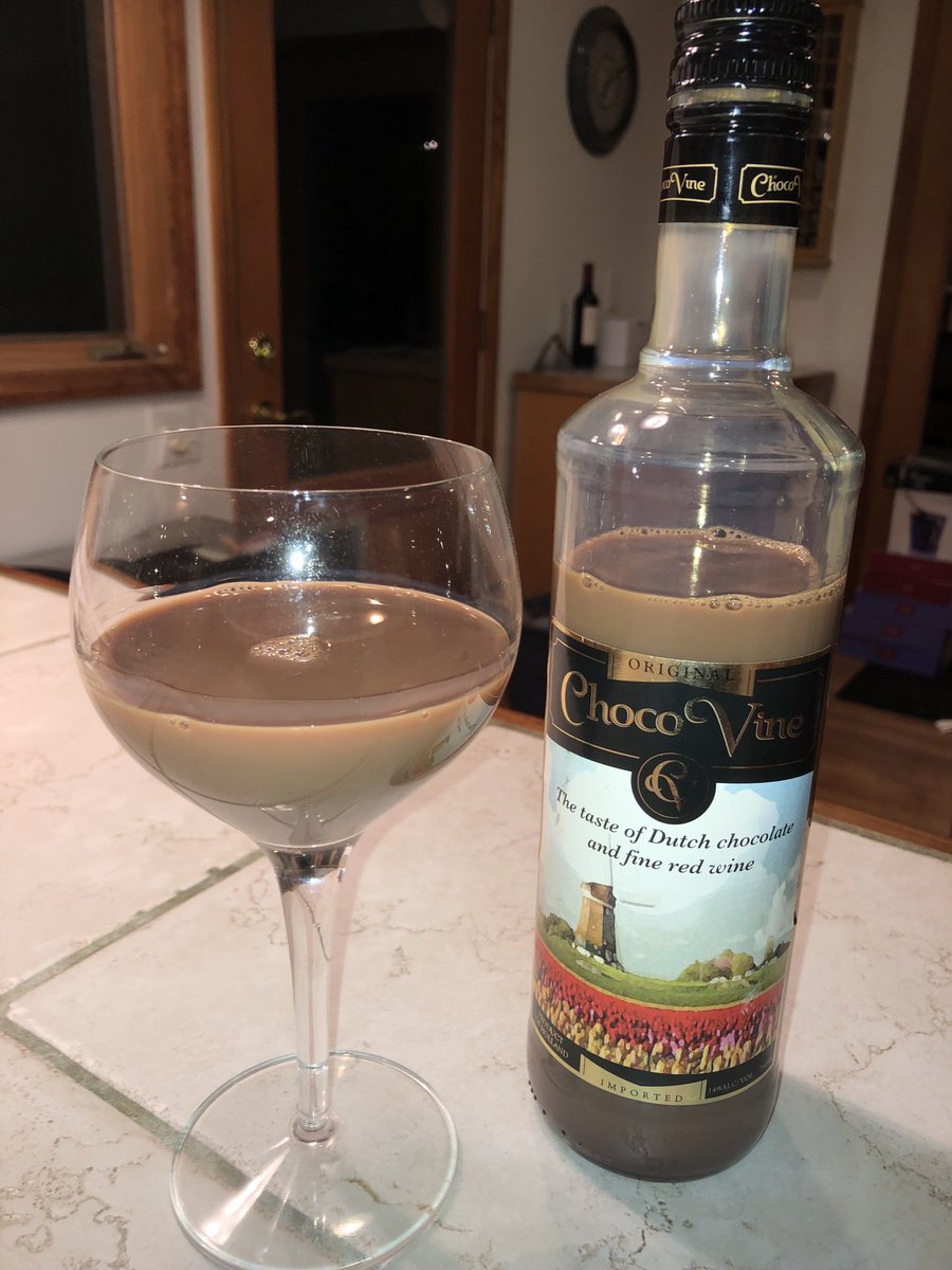 Sorting our basement, we found a bottle of ChocoVine from Holland, chocolate &amp; red wine in one bottle. It’s pretty good! A guest whose identity is lost to time brought this to us years ago, and now, with our apology for losing track of it, we want to know who you are. Was it you?