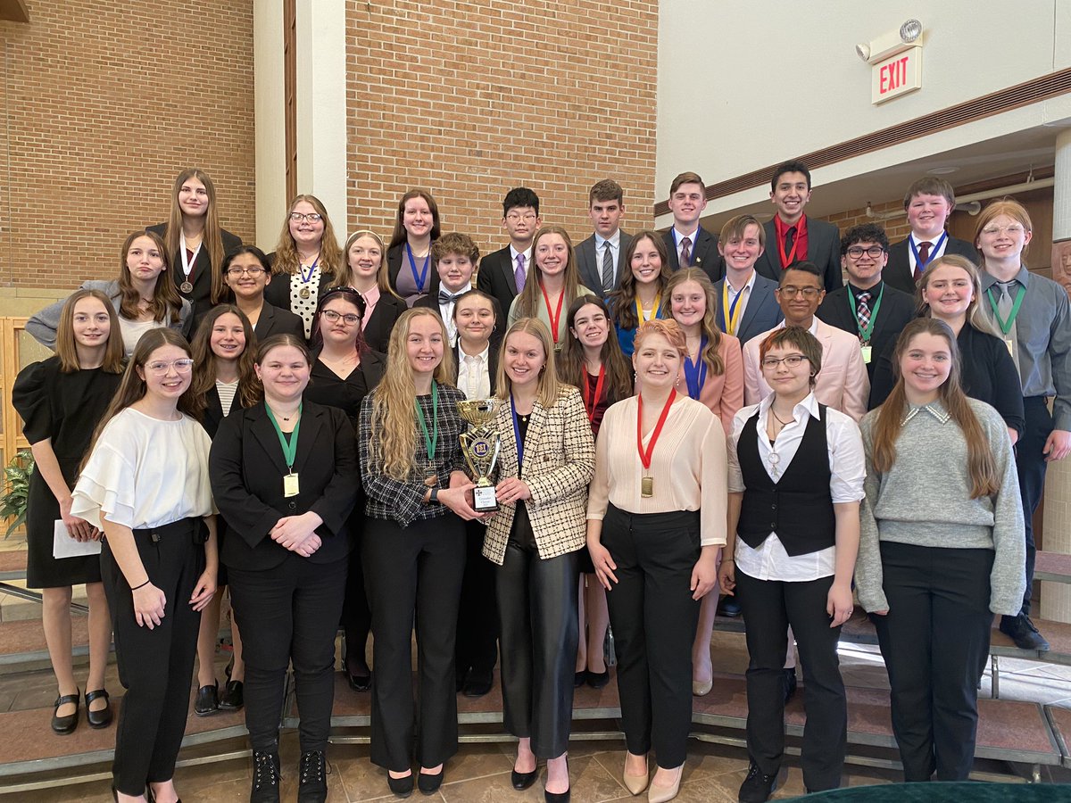 MrsKPWalker's tweet photo. Fairmont Speech takes 1st Place at the Mankato Loyola “Crusader Classic” Speech Tournament! Way to go, Cardinals!!! 🏆❤️🫶🏻 #FmtSpeech #FmtCards https://t.co/FHYBzZI5yz