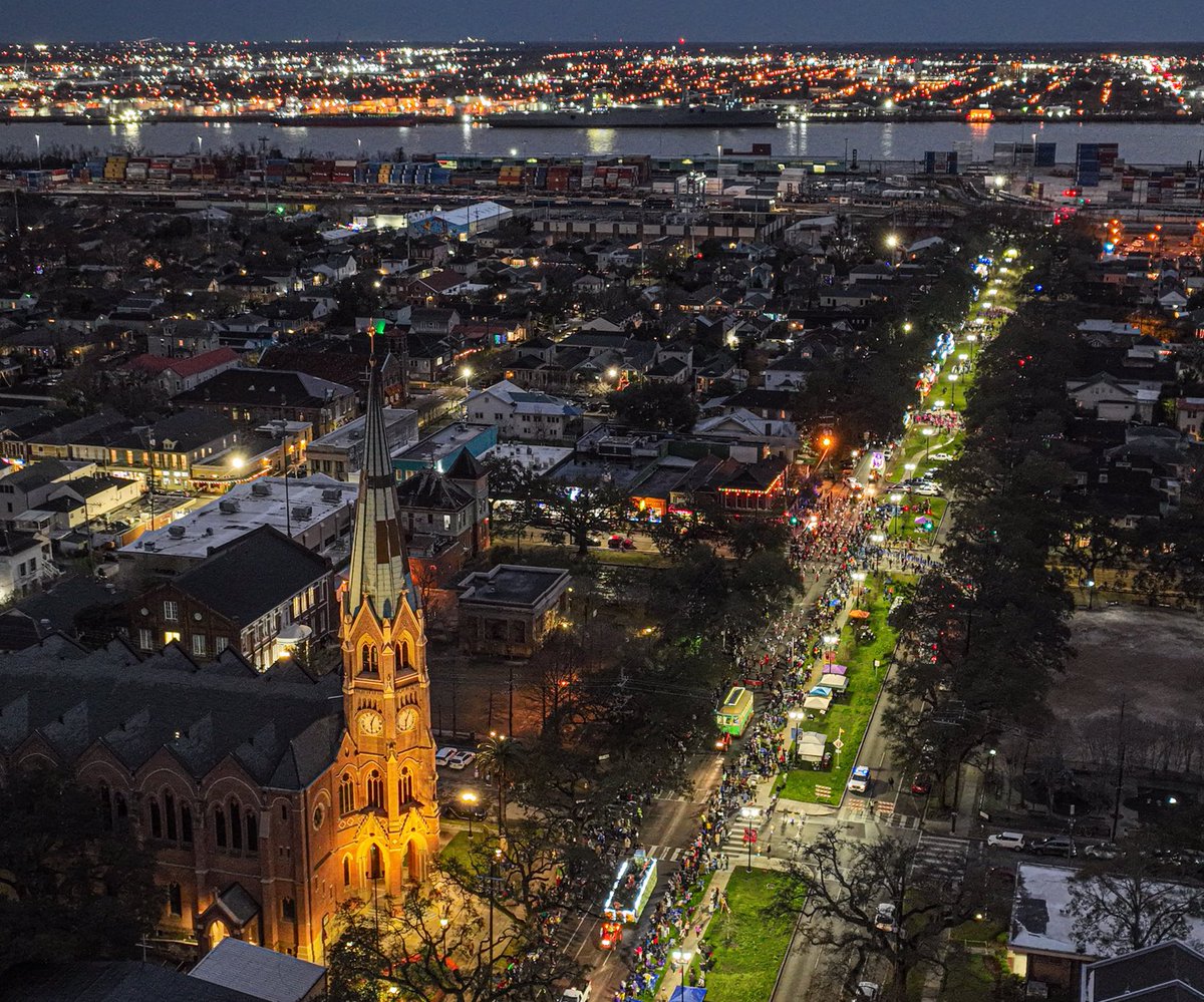 The first uptown parade of 2023 (Krewe of Oshun) rolls on Napoleon Avenue, New Orleans
