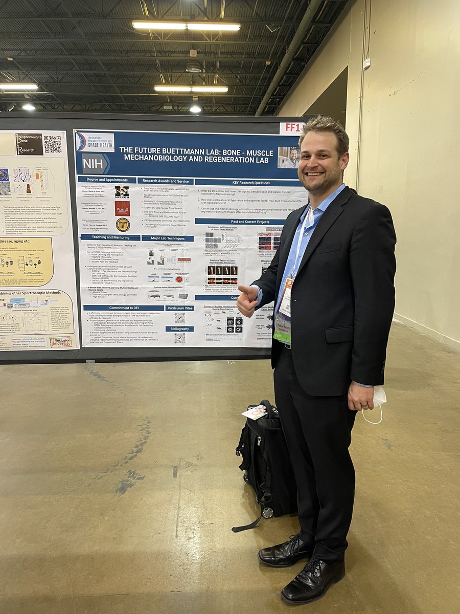 ISFR member <a href="/EvanBuettmann/">Evan Buettmann, Ph.D.</a> at the Future Faculty Poster Session discussing his amazing research focusing on muscle-bone interactions, especially in regard to mechanical loading. Future is looking bright! <a href="/ORSsociety/">Orthopaedic Research Society</a> #ORS2023