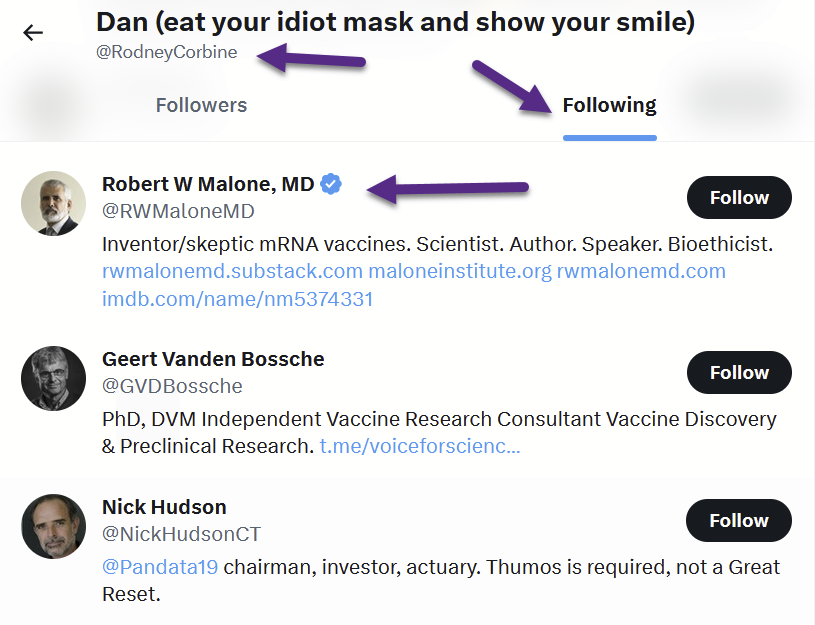 PTUK_US's tweet photo. @RodneyCorbine @mcfunny @MikeMarkz @Top_Muppetries @DrAseemMalhotra @elonmusk And you follow him: https://t.co/VDKuscZkJM
