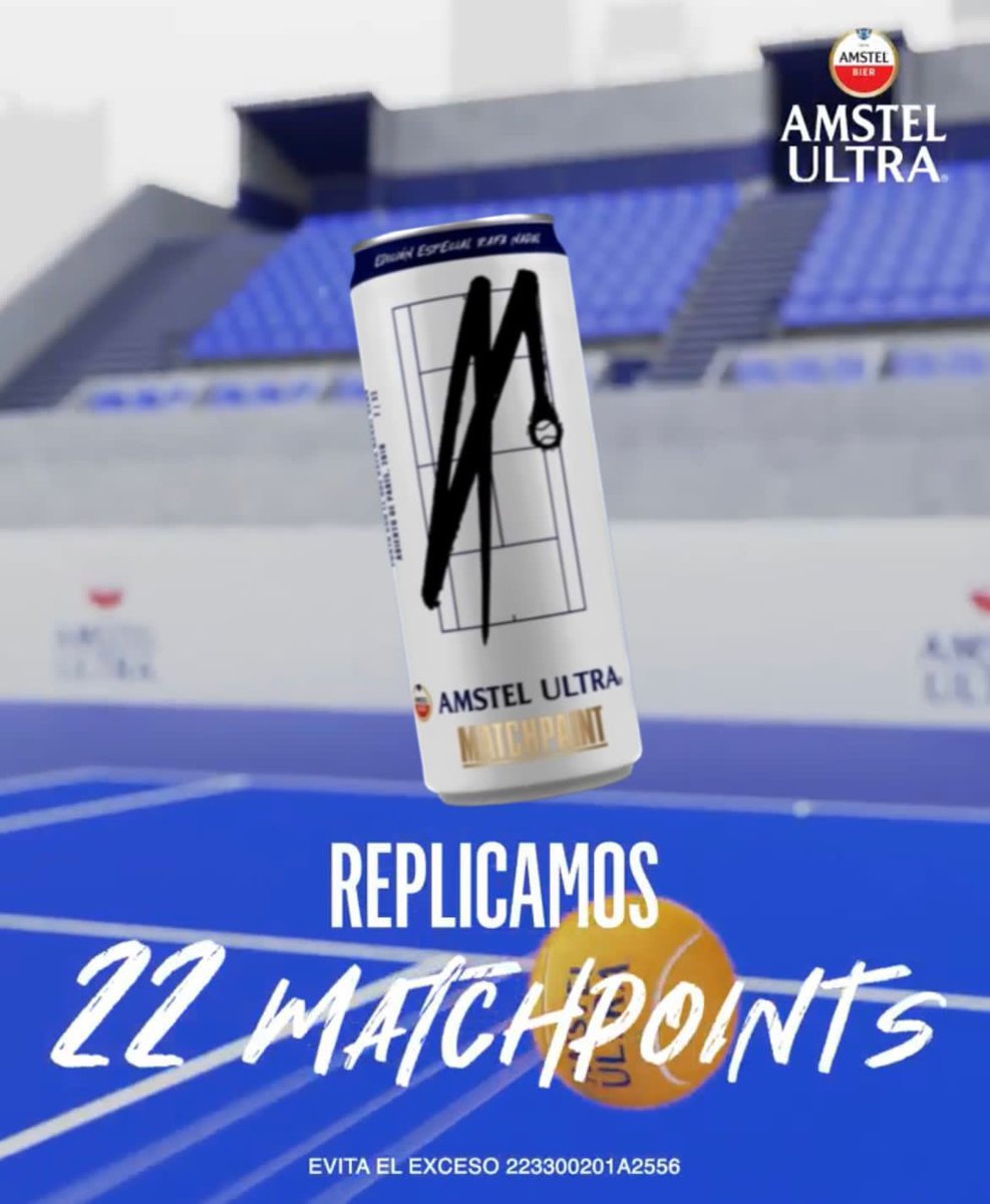 La mejor chela y el mejor tenista del mundo #AmstelUltra #MatchPaint <a href="/amstelultra/">Amstel Ultra</a>