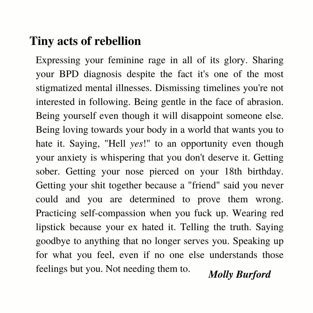 ThoughtCatalog's tweet photo. Tiny acts of rebellion https://t.co/B868bgkE8h