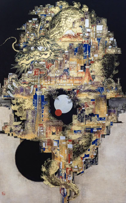 色々な龍を描いてます。優しく見守っている龍を描く事を意識していますが、最近では怒りに満ちた龍や西洋の龍も描いています。#自己紹介 