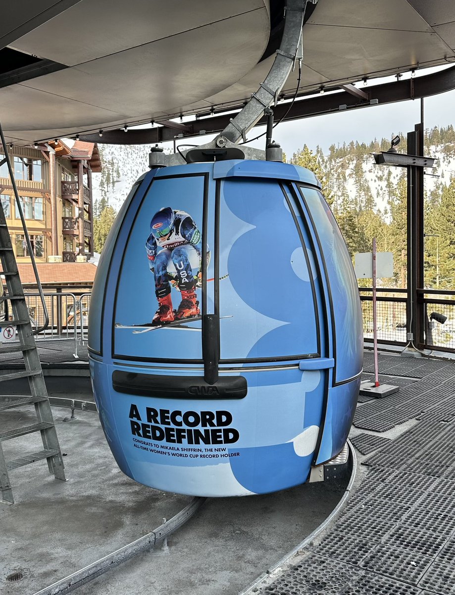 chrisdalis's tweet photo. 230 gondolas and we get the one honoring @MikaelaShiffrin the GOAT. Simply the best. https://t.co/CRfvx6ddyW