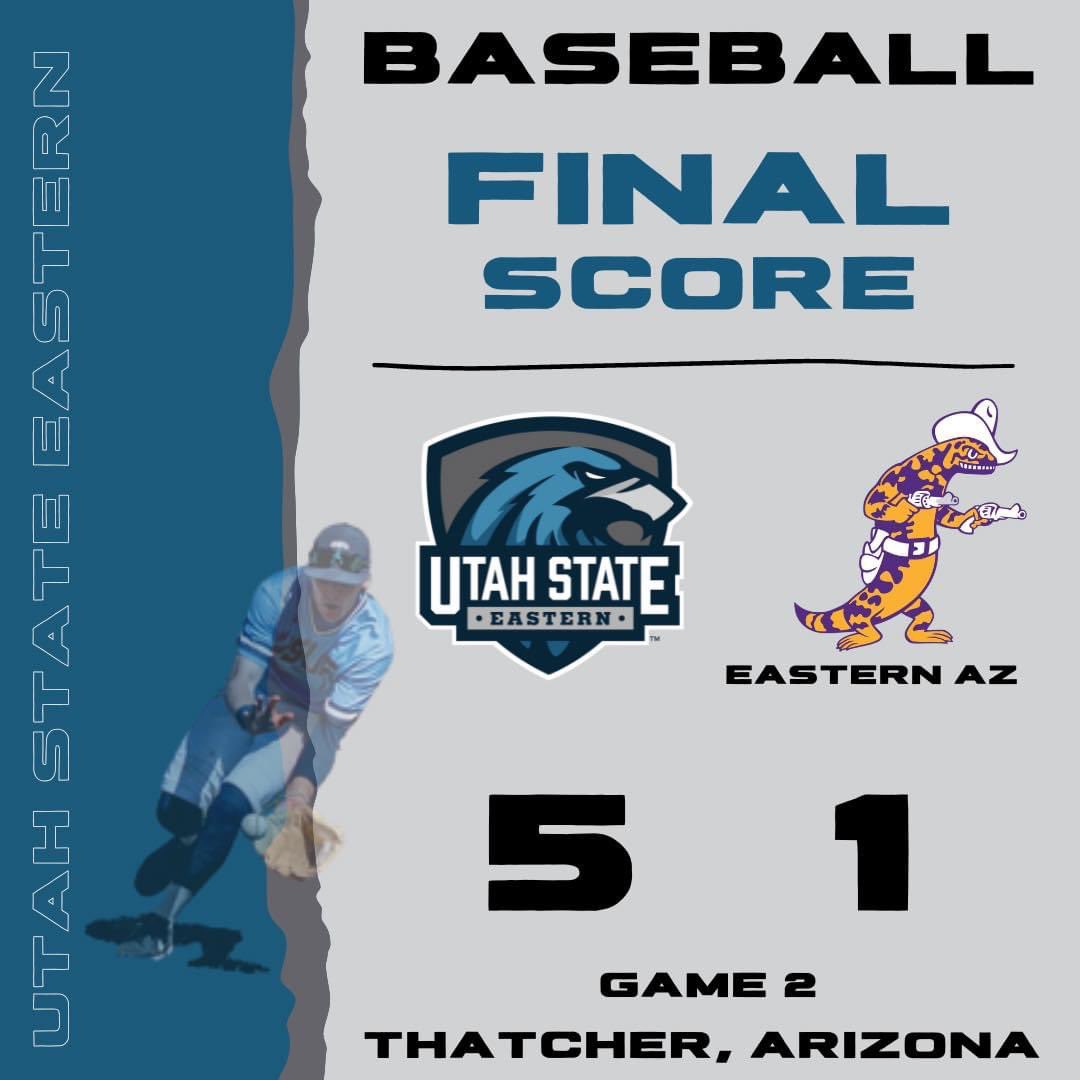 USUEbaseball's tweet photo. Eagles sweep today’s doubleheader and take the series from Eastern Arizona. GO EAGLES!! #skeags🦅 https://t.co/IiP3ISJMkQ