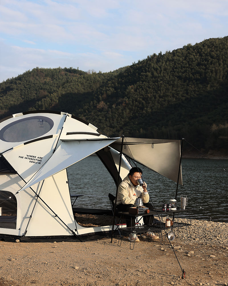 FantasygardenO's tweet photo. GAEA398▪Self-supporting Spherical Tent

--Vast starry sky at your fingertips--
No internal bracing, higher utilization
▲SIZE AND WEIGHT
Open size:about 3.98x3.98x2.05m
Folded size:about 74x30x30cm
Weight:about 21kg
Material:70D Nylon plaid coated with silver fabric,PU4000mm https://t.co/5YFoFjWHNp