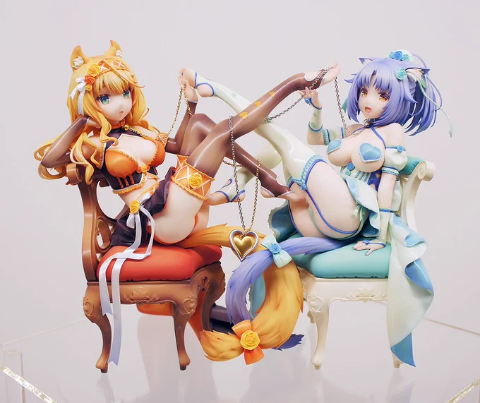 【デコマス初】『ネコぱら』より「メイプル」「シナモン」原型制作:グリズリーパンダ#ネイティブ #wf2023w 