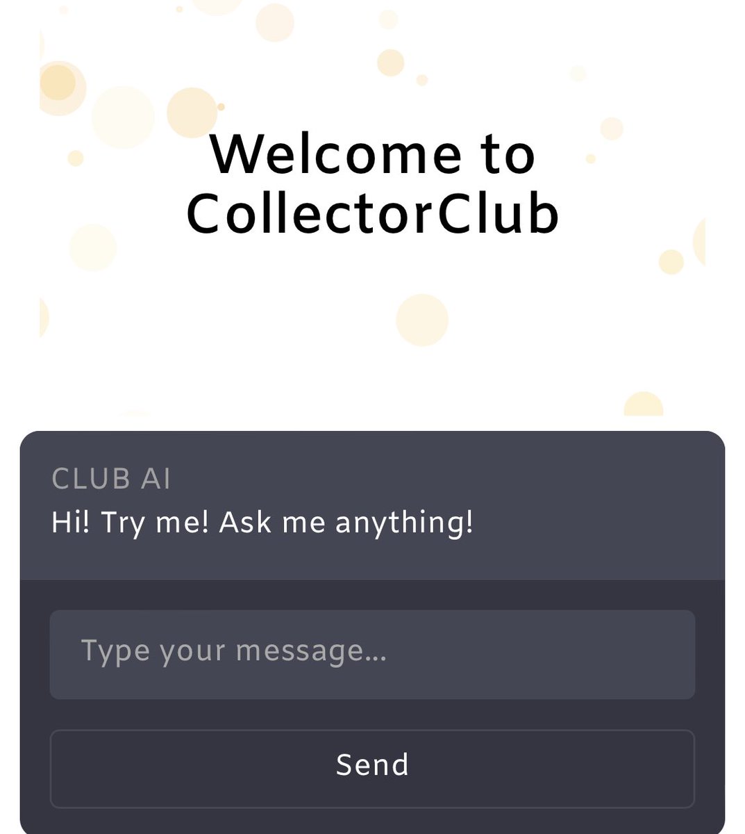 We are thrilled to announce the addition of a new chatbot AI powered by OpenAI to our website! Get ready to get the info you need in a fast and efficient way! Visit Collectorclub.io #CollectorCLUB #OpenAI #AIChatbot #CollectorsUnite