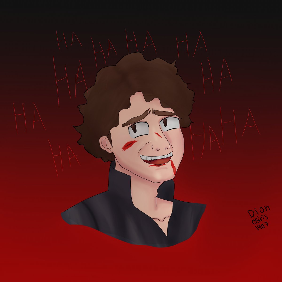 DionOsiris1907's tweet photo. Yes this is a scene where Corey laugh near of Laurie strode. I am base on it and the same time take a reference a draw that cweepew did.

https://t.co/RvJ4veeHC2

#HalloweenEnds 
#Coreycunningham
#Halloween 
#DGGsHalloweenTrilogy
#Ryancampbell https://t.co/2hcFyyPGPz