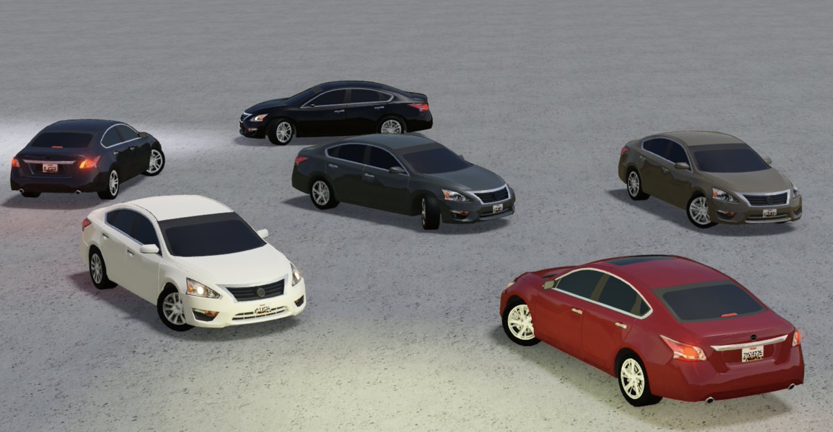 2014 Nissan Altima (2.5 S, 2.5SV, 2.5SL, 3.5 S, 3.5SV and &amp; 3.5SL) 
Fictional: 2014 Nassani Ultimate 

#OrionRoblox #RobloxDevs