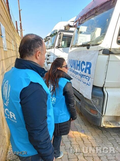 UNHCRPh's tweet photo. ❗ NEWS: A dozen UNHCR trucks filled with 2,000 emergency relief items arrived in northwest #Syria. This is much-needed support, in addition to what has been distributed by partners since the devastating earthquakes struck on Monday. https://t.co/J9jGwthNek
