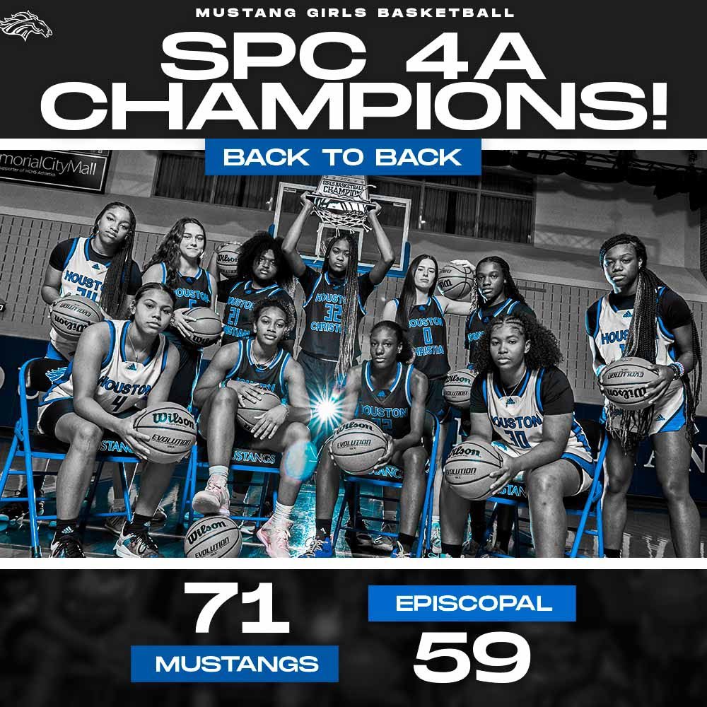 HCHSAthletics: Back-to-Back SPC 4A Champions!!! 🏆🏀  #GoMustangs