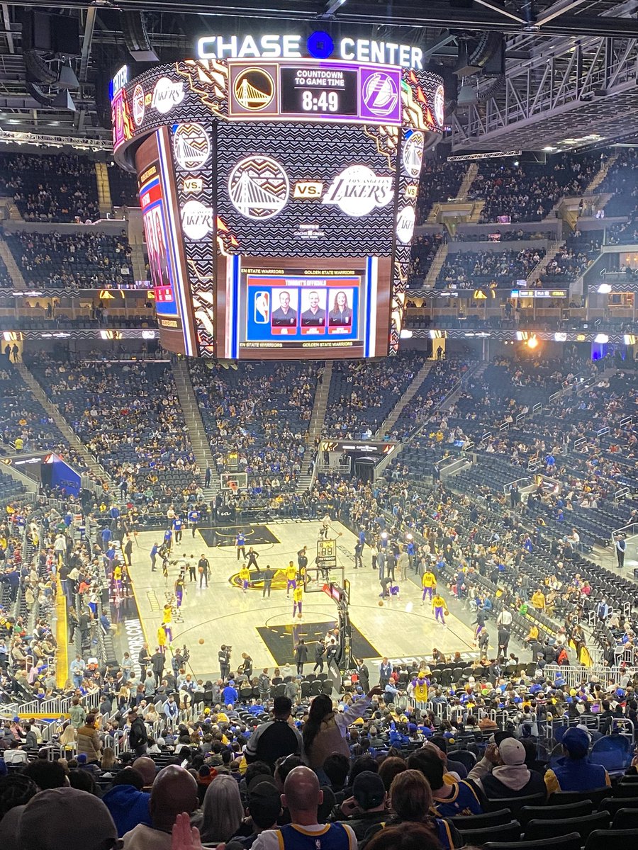 Z3CH_'s tweet photo. First trip to Chase this season courtesy of @NBATopShot and @StrengthMoments to see GSW - LAL. I’m born and raised in SF but the wife is from LA so this one’s personal!!! https://t.co/LlmGIlYtdg