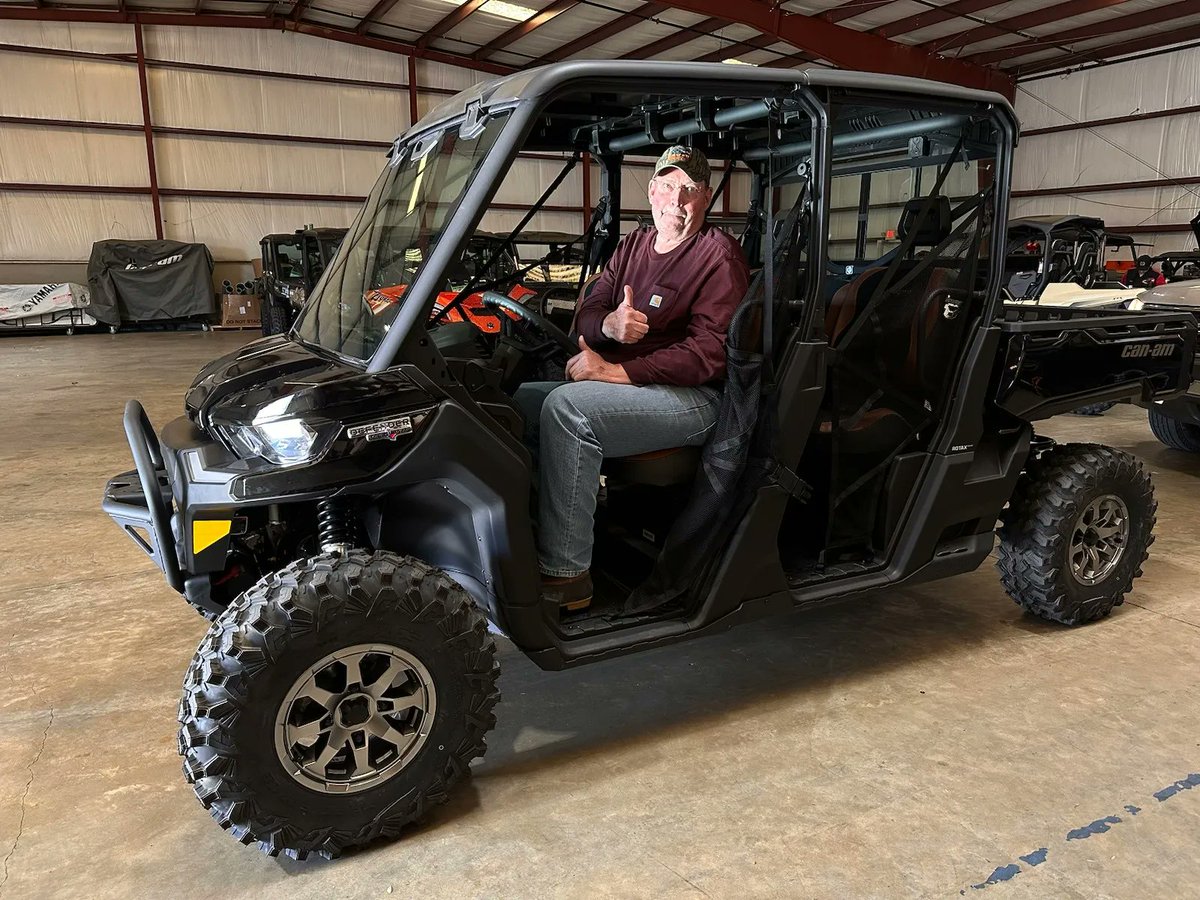 Congratulations to James Napier from New Orleans, LA for purchasing a 2023 Can Am Defender Max HD10 LoneStar Edition at Hattiesburg Cycles! #canam #defender #lonestar