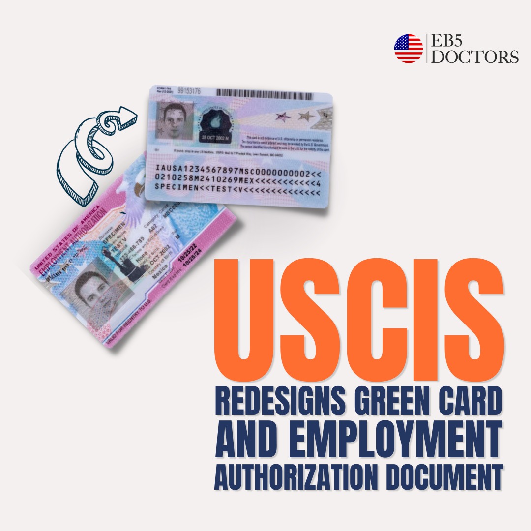 EB5Doctors's tweet photo. U.S. Citizenship and Immigration Services (USCIS) announced  new designs to improve security of Green Cards and Employment Authorization Documents. 

https://t.co/DbRR0ZFd2W

#EB5 #dentist #EB5Visa #eb5investors  #eb5doctors #eb5doctorsgroup #visa #immigration #visaconsultants https://t.co/avtEtvVvyG