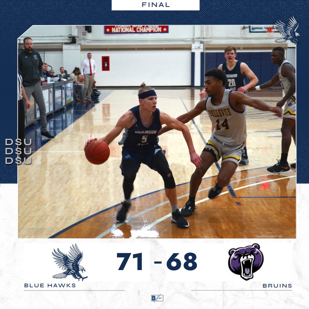 HAWKS WIN!

There will be playoff basketball in Scott Gym as 16 points from Gus Wright powers the Blue Hawks over Bellevue and clinch no lower than fourth place in the NSAA

G. Wright - 16 pts, 4 reb
Evans - 13 pts, 4 reb
Murphy - 11 pts
Stinson - 10 pts, 7 reb