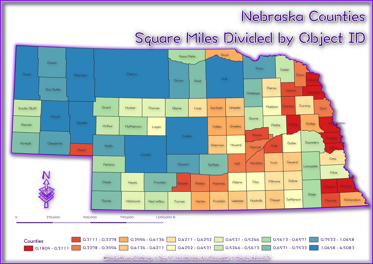 XenonGT's tweet image. #MapFailbruaryChallenge  Day 11 - Horrible Use of Choropleth  #gischat